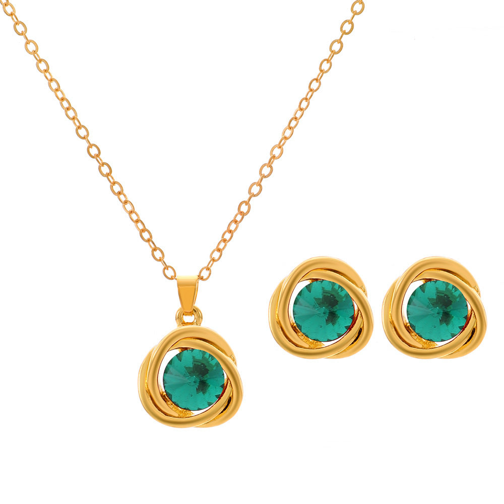 Temperament Water Drop Geometric Ear Personality Jewelry Set