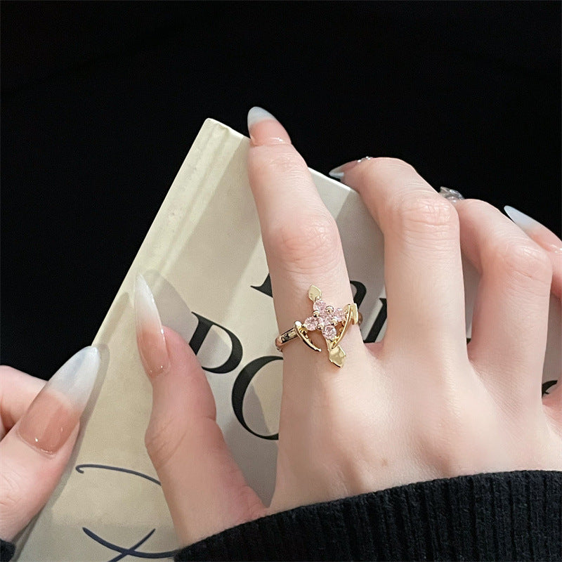 Women's Design Light Luxury High-grade Gang Drill Rings