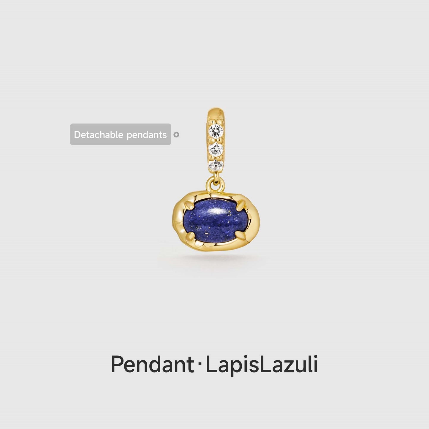 December Style Love Color Series Zircon Gold Pendant