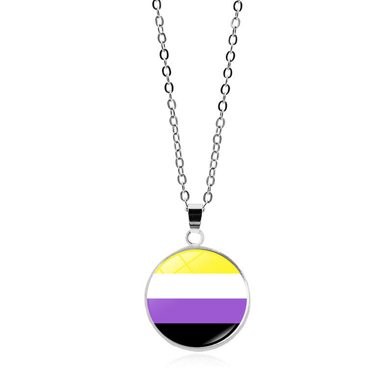 Rainbow Striped Love Female Versatile Gay Necklaces