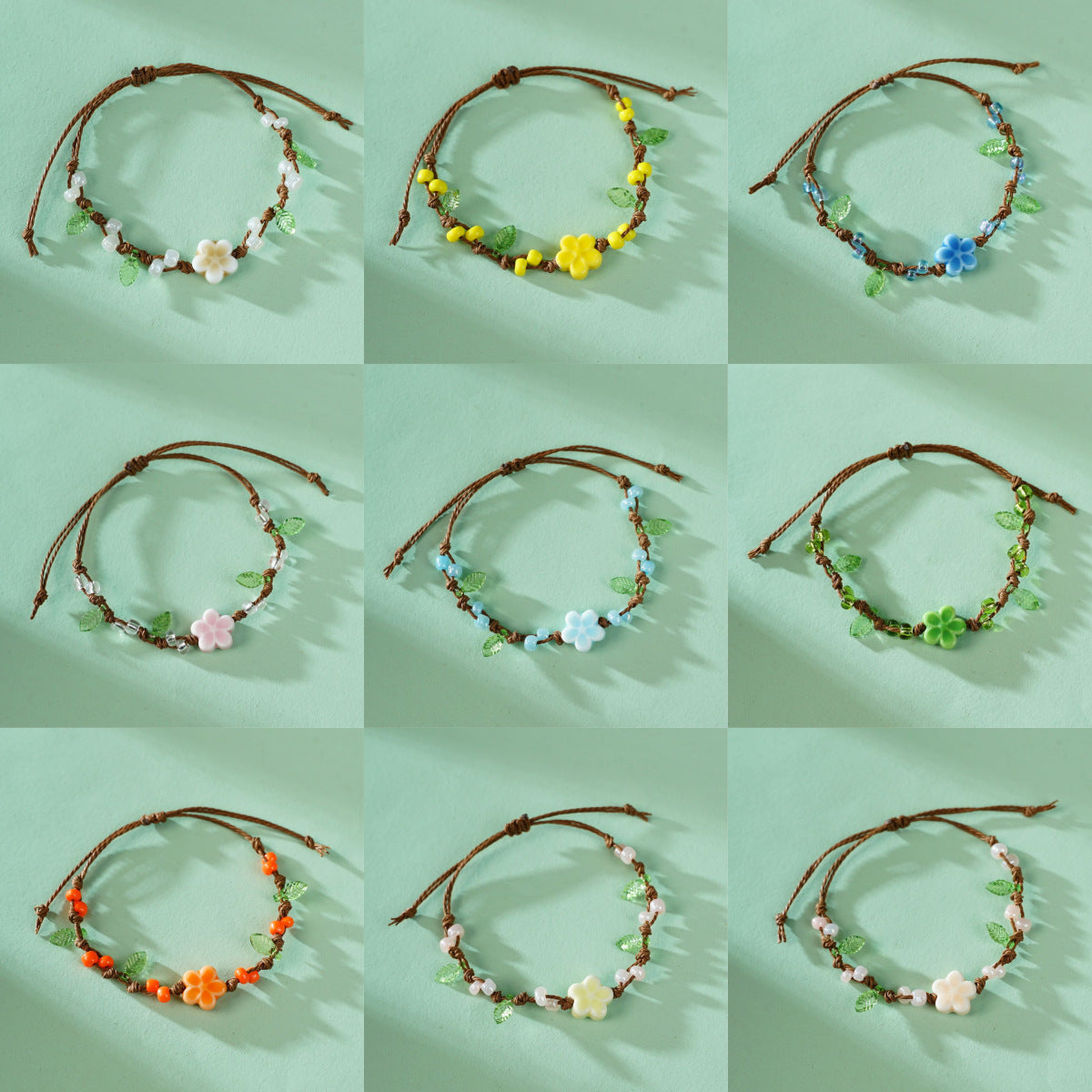 Braided Rope Clover Carrying Strap Artistic Scenic Bracelet