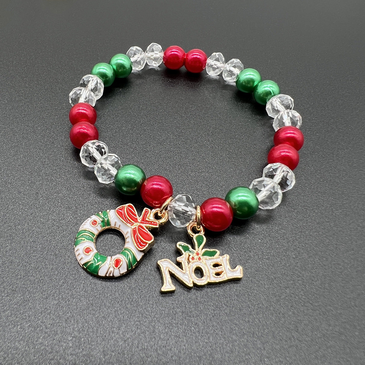 Hot Christmas Gift Beaded Letter Stretch Bracelets