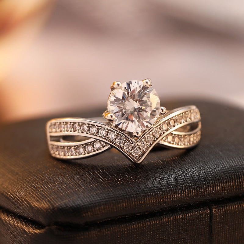 Karat Diamond Wedding Couple Ceremony Props Adjustable Rings