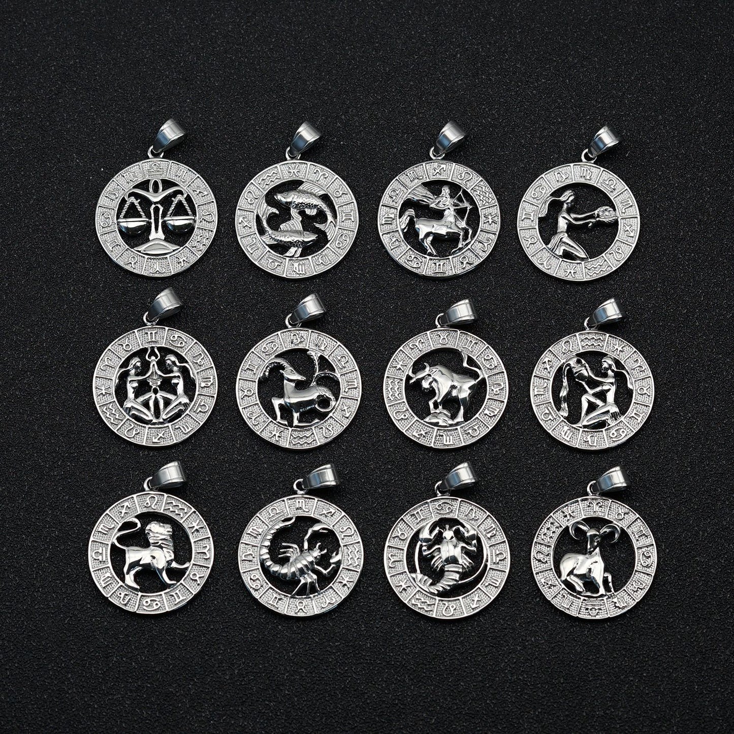 Trendy Retro Hollow Twee Constellation Personalized Pendant