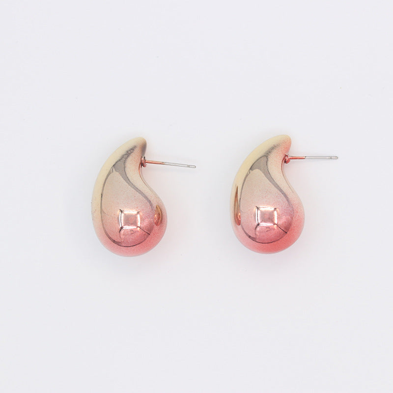 Women's Water Drop Plating Acrylic Ear Simple Earrings