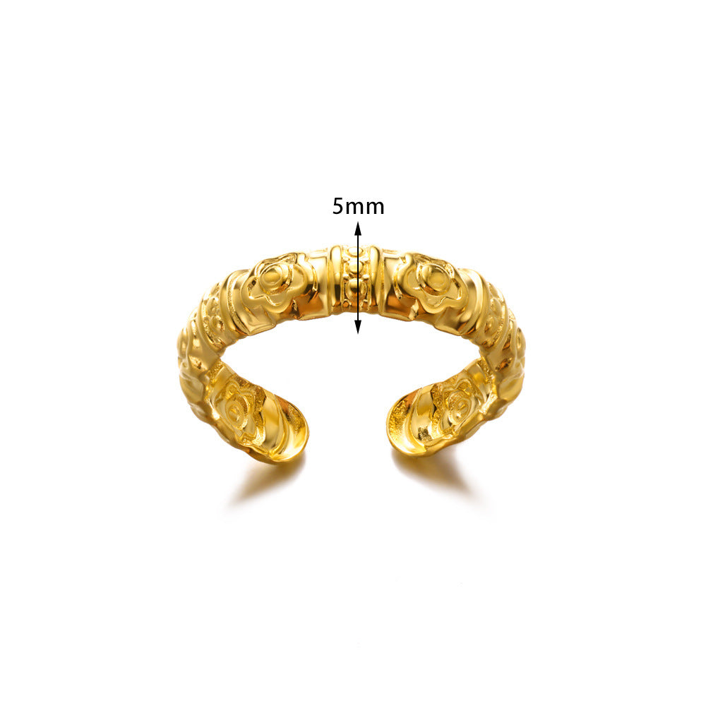 Women's Simple Geometric Chain Stainless Steel Oil Rings