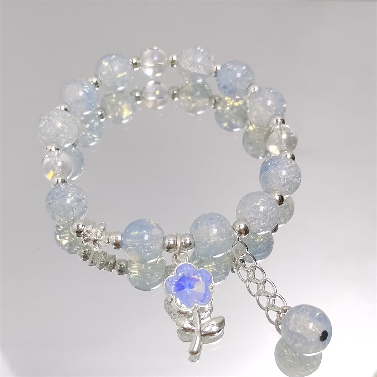 Cherry Blossom Glaze Female Design High-grade White Bracelets