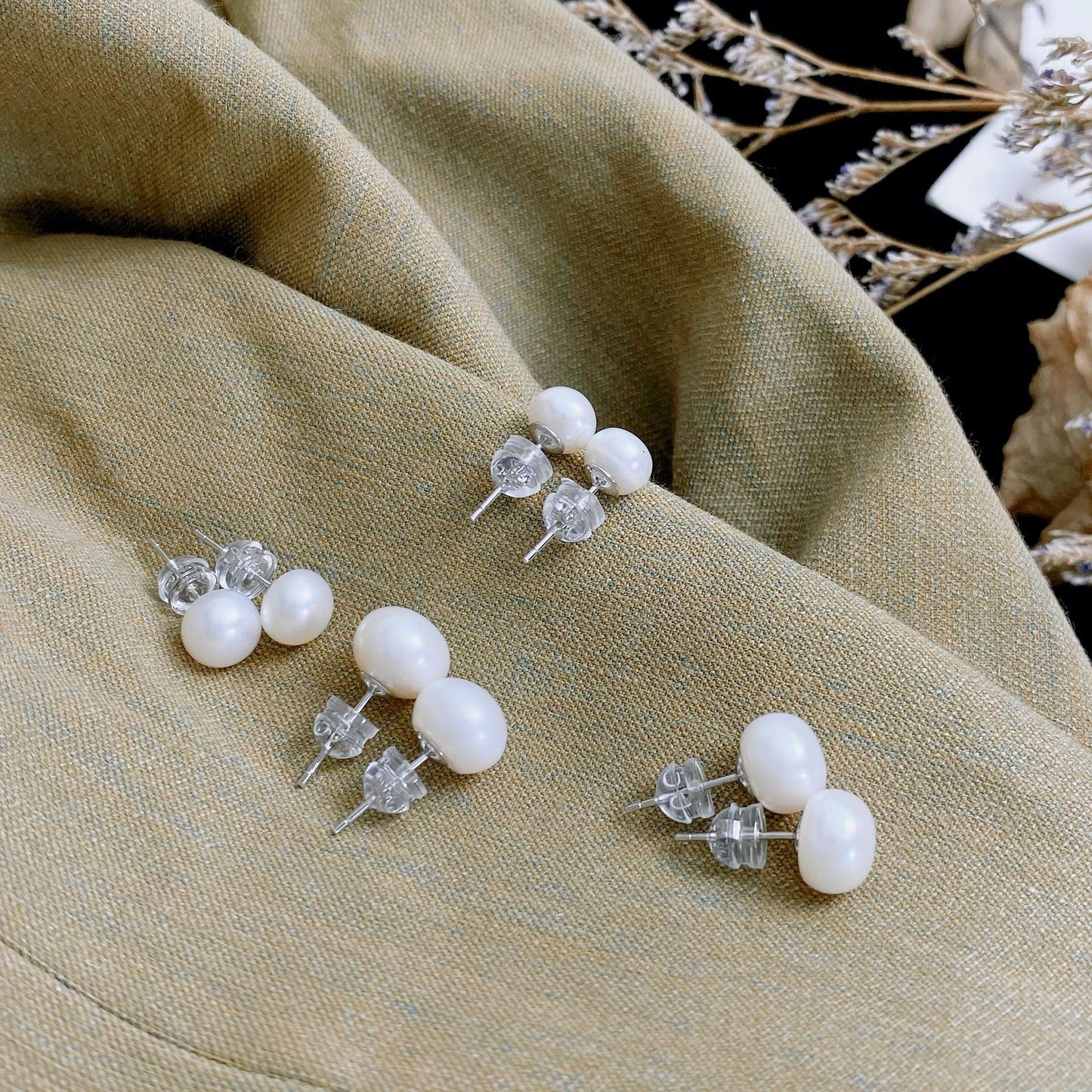 High-grade Natural Freshwater Pearl Ear Sterling Earrings