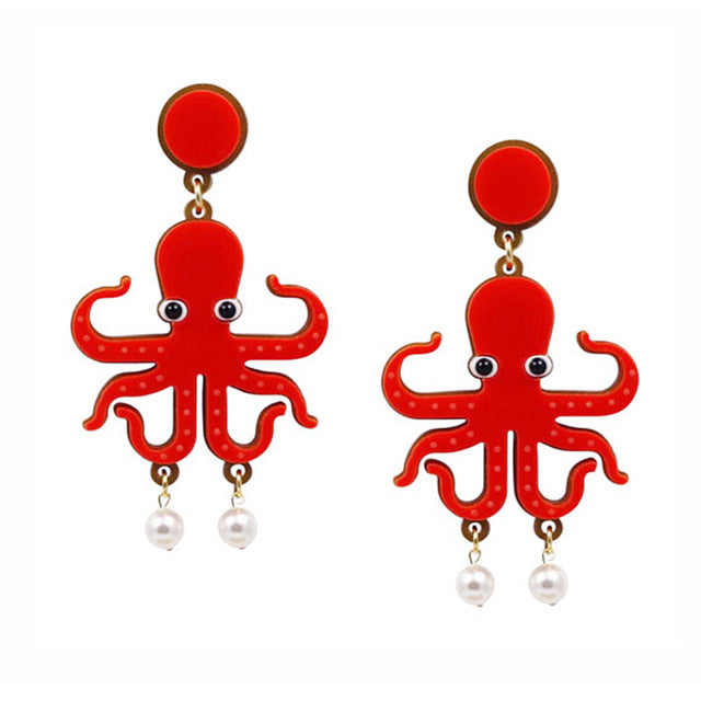 Lobster Crab Goldfish Octopus Shark Frog Earrings