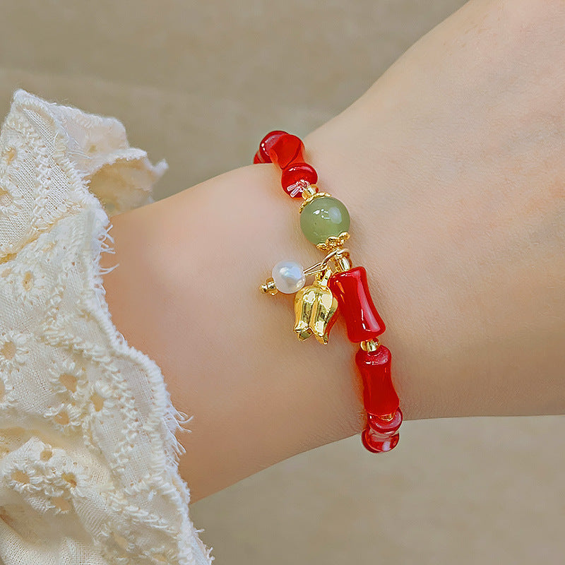 Beaded Glass Sweet Outdoor Hand Jewelry Bracelets