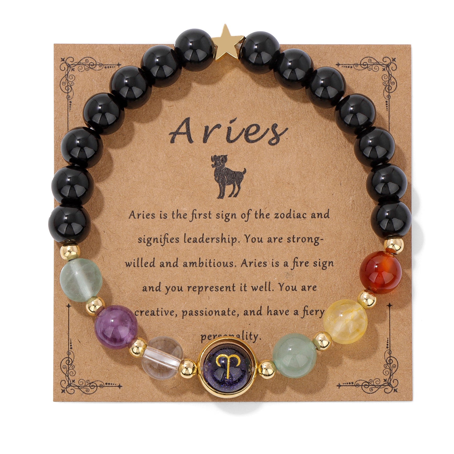 Constellation Beads Card Set Birthday Anniversary Bracelets