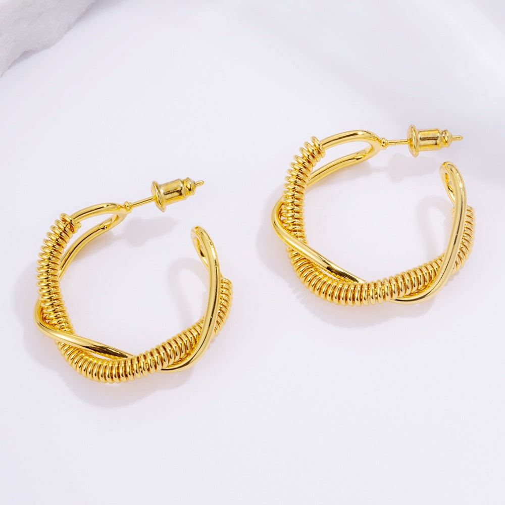 Korean Style Zircon Wheat Ear Clip Earrings