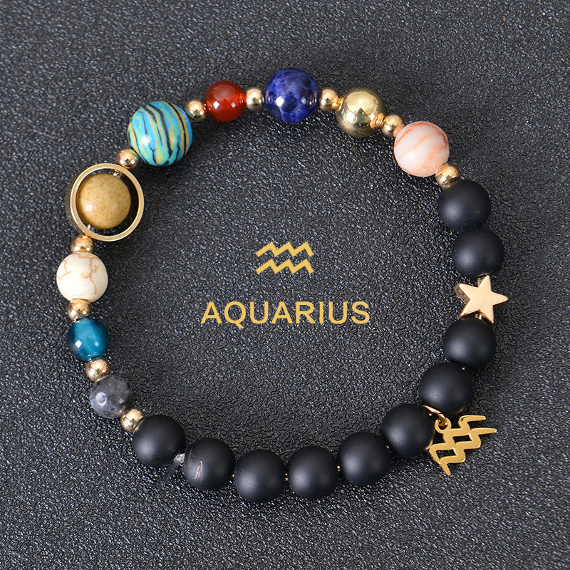 Planets Twee Constellations Frosted Stone Beaded Bracelets