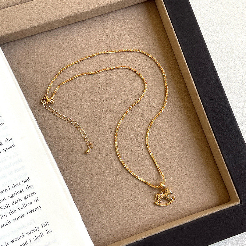 Women's Beaded Trojan Design Exquisite Light Luxury Clavicle Necklace