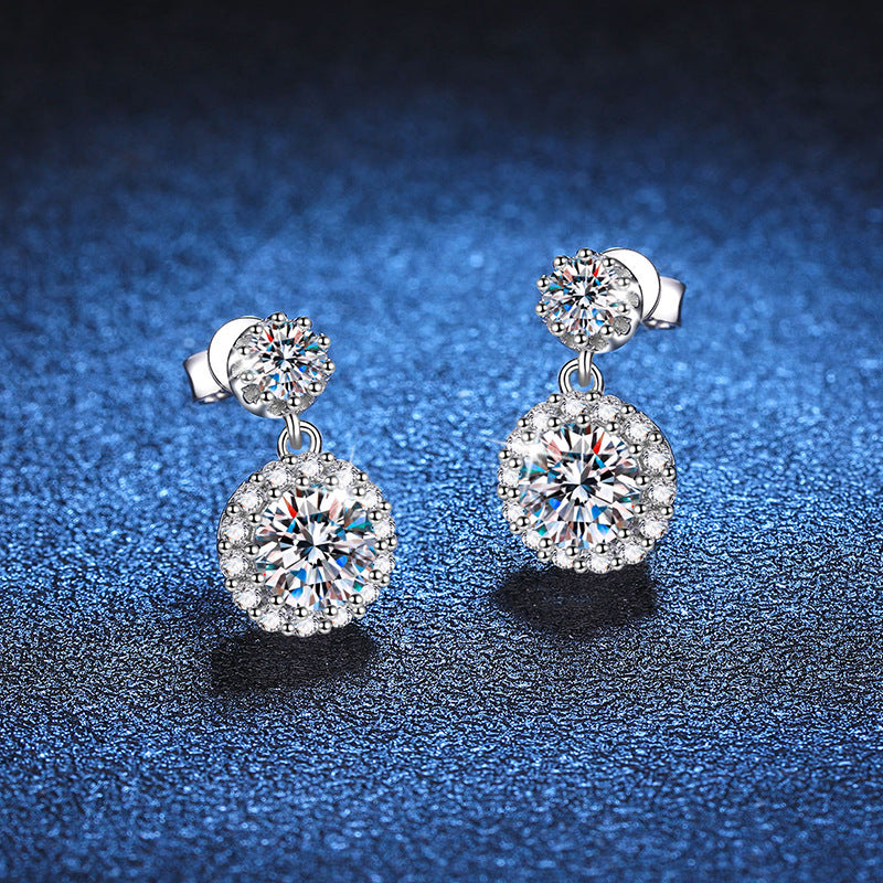 Simple Temperament Round Bag Live Color Earrings