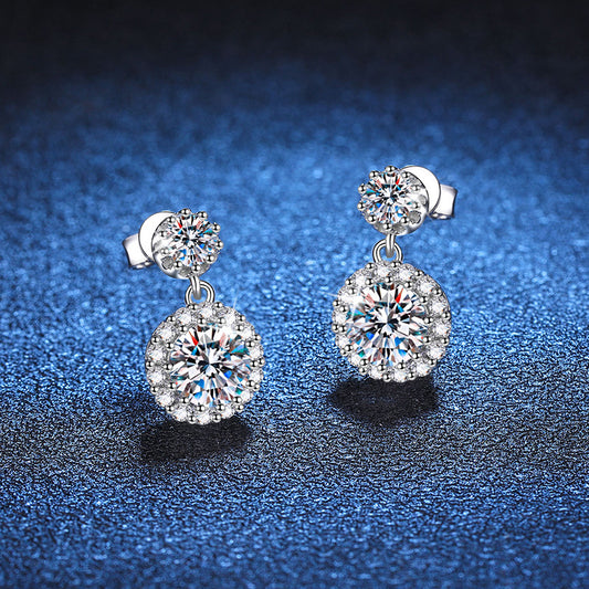 Simple Temperament Round Bag Live Color Earrings