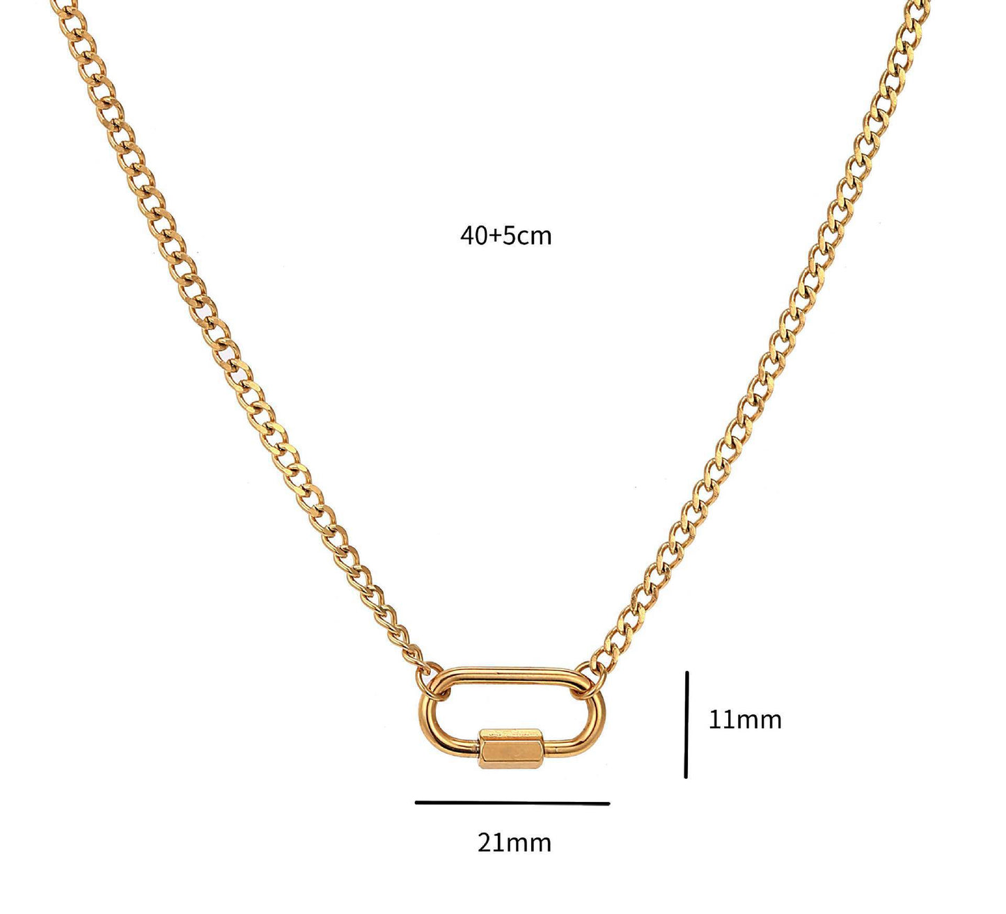 Everyday Fashion Daily Necessities Series Vacuum Electroplating Gold Protection In Necklace