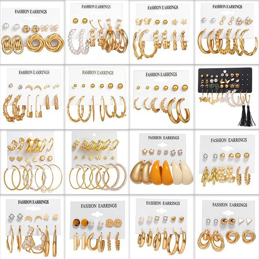 Tassel Butterfly Card Retro Simple Advanced Pearl-studded Pairs Earrings