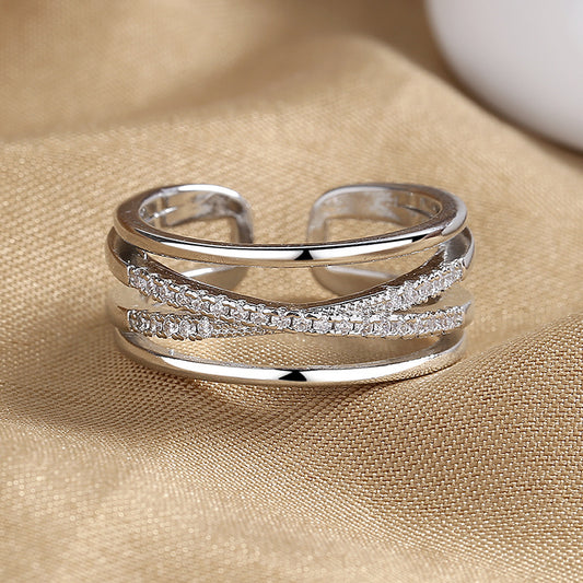 Cold Style Line Female Fashion Personality Rings