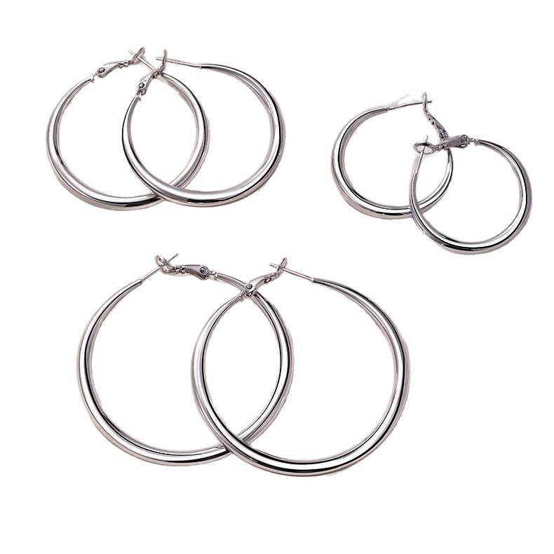 Women's Simple High-grade Big Circle Ear Exaggerating Rings