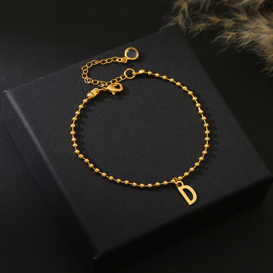 Elegant Letters High Sense English Gold Bracelets