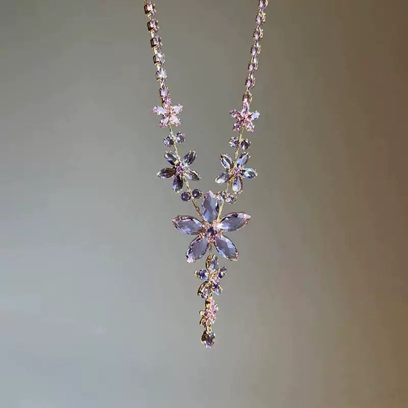 Vacation Exaggerated Style Flower Fashionable Niche Design Necklaces