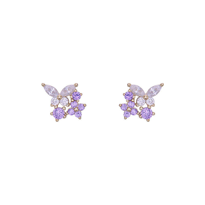 Butterfly For Light Luxury Minority High Stud Earrings
