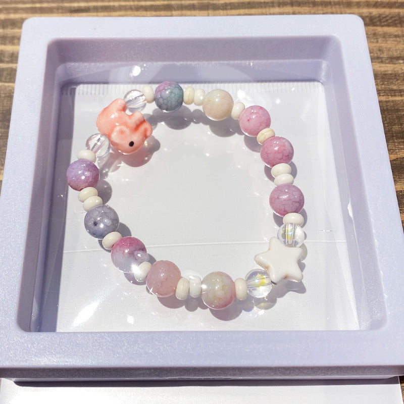 Children's Ceramic Niche High-grade Beaded Cute Small Bracelets