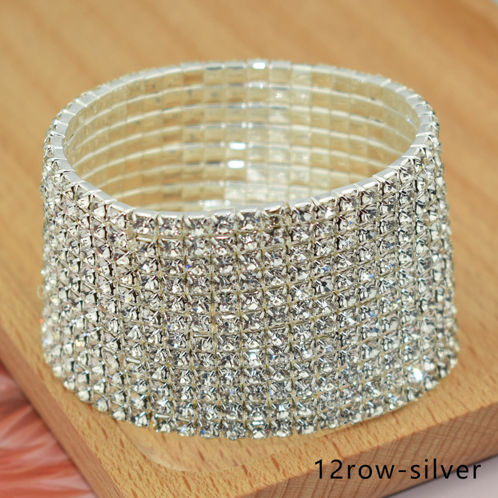 Bridal Ornament Rhinestone Exaggerated Korean Simple Bracelets