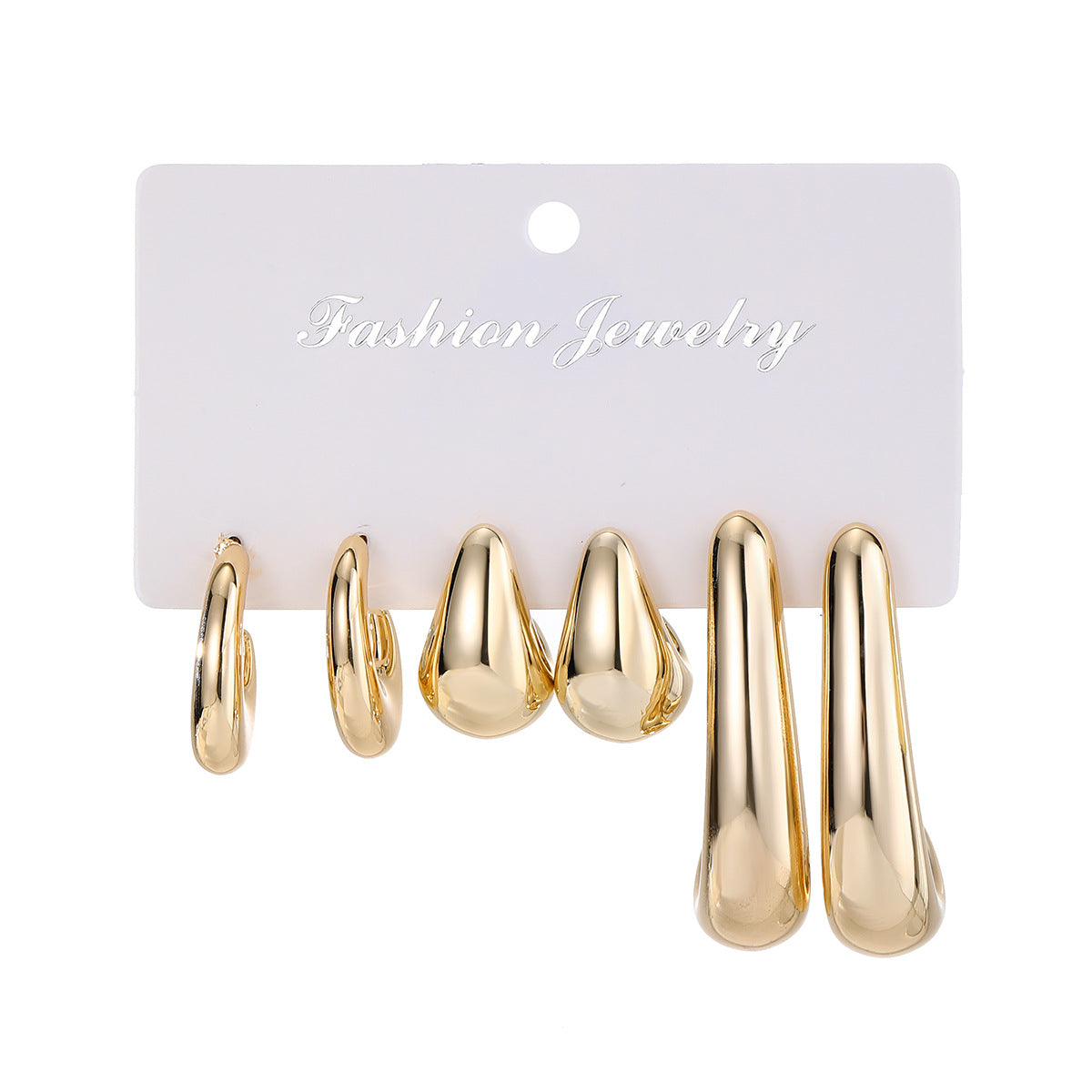 Creative Fashion Flattering Electroplated Shaped Twist Earrings