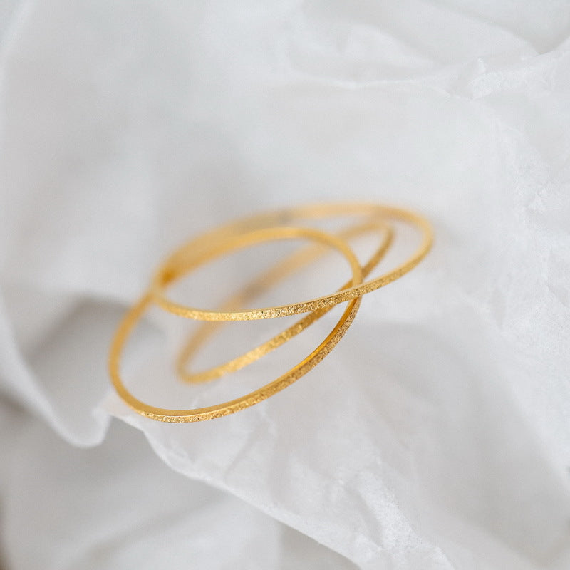 Glittering Joint Stacked Simple Commute Wear Rings