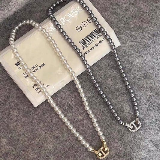 Bright Pearl Sweater Chain Retro Personality Minimalism Necklaces