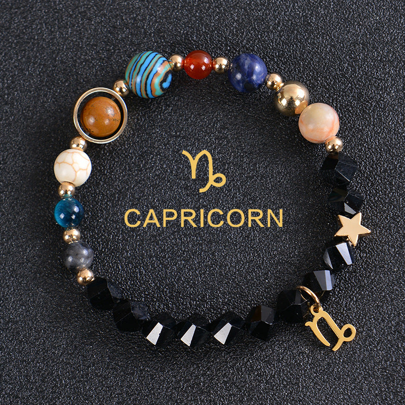 Planets Twee Constellations Frosted Stone Beaded Bracelets