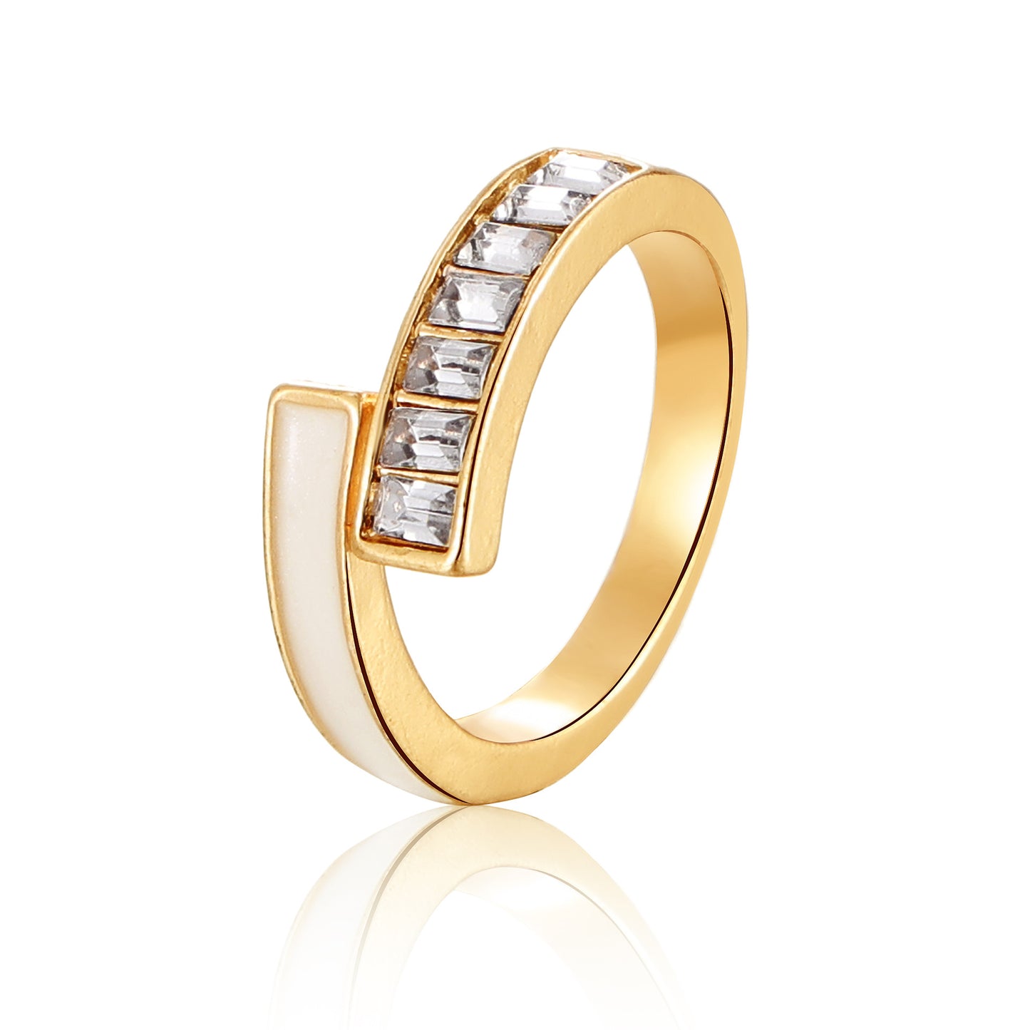 Dripping Oil Female Fashion Twin Simple Metal Rings