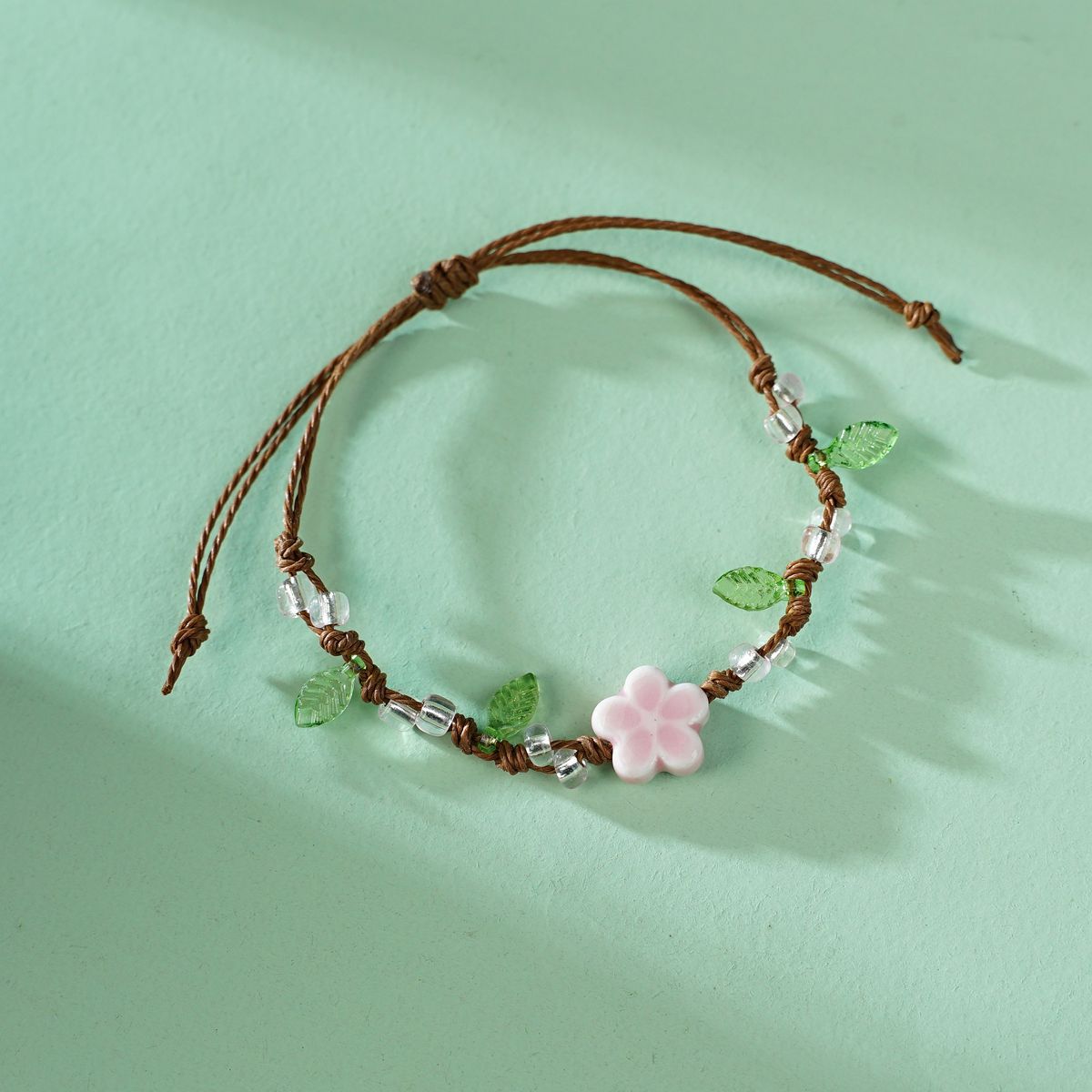 Braided Rope Clover Carrying Strap Artistic Scenic Bracelet