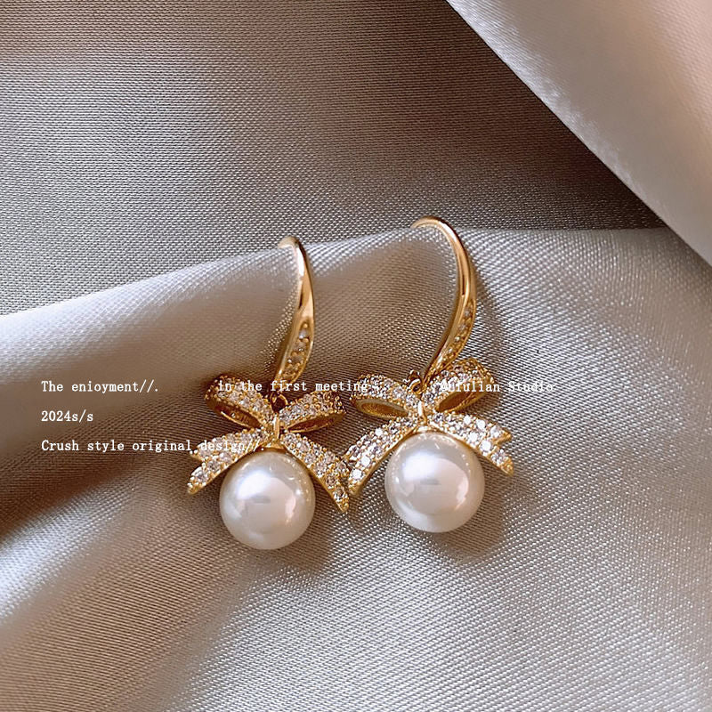 Pearl For Light Luxury Temperament High-grade Earrings