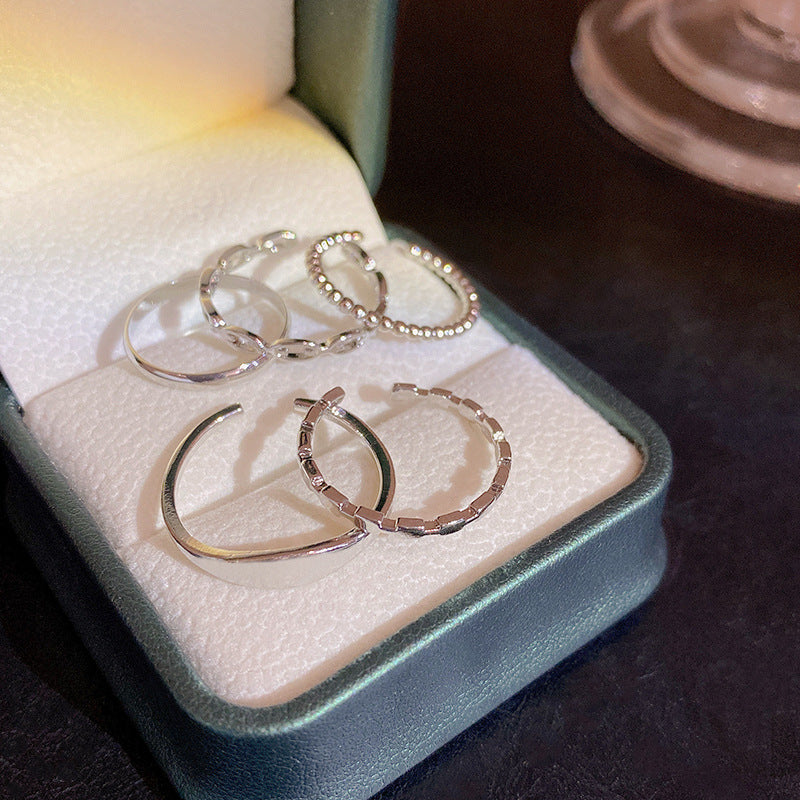 Style Retro Set Female Niche High-grade Rings