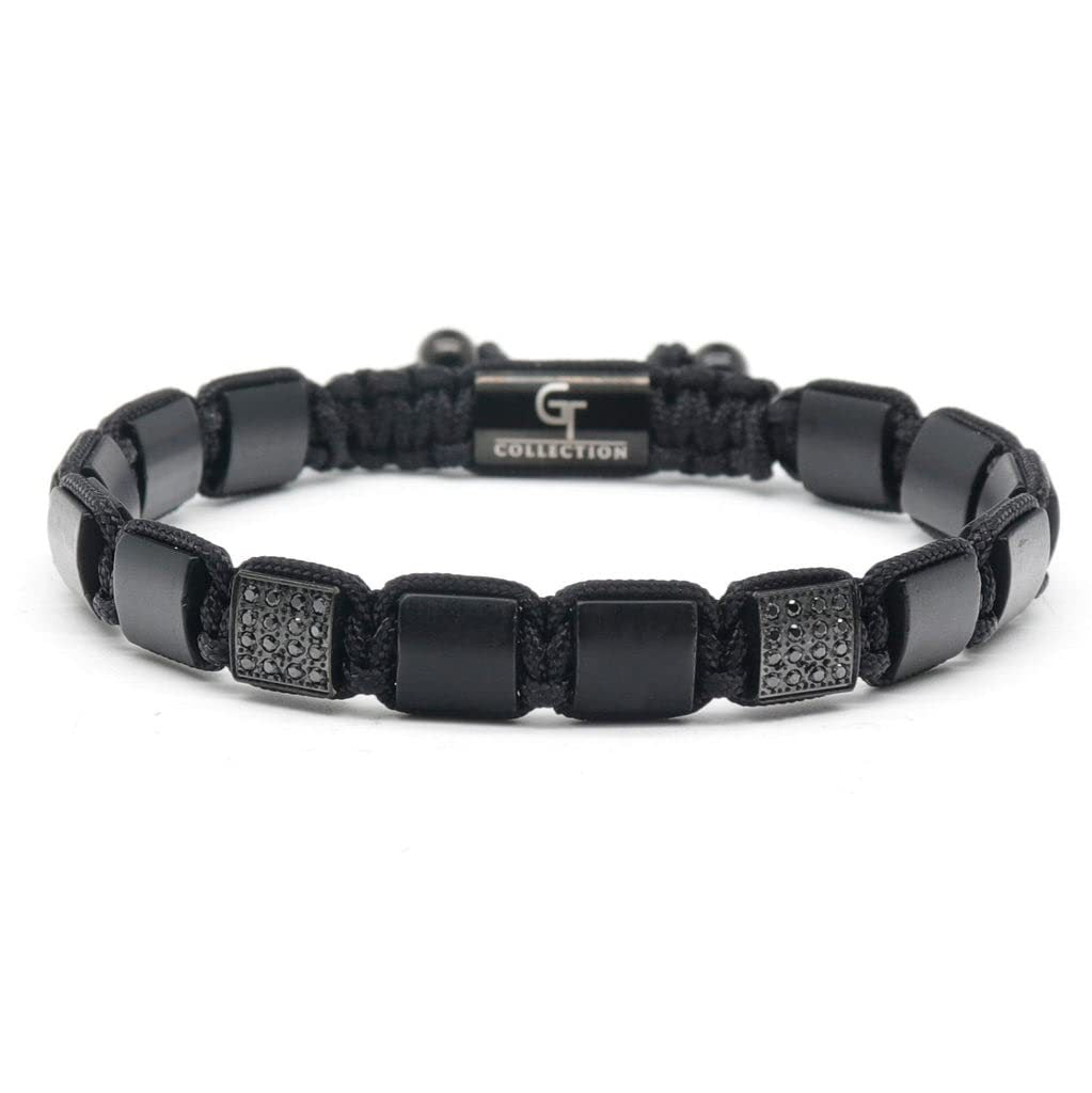 Spacer Bead Micro Inlaid Zircon Black Bracelets