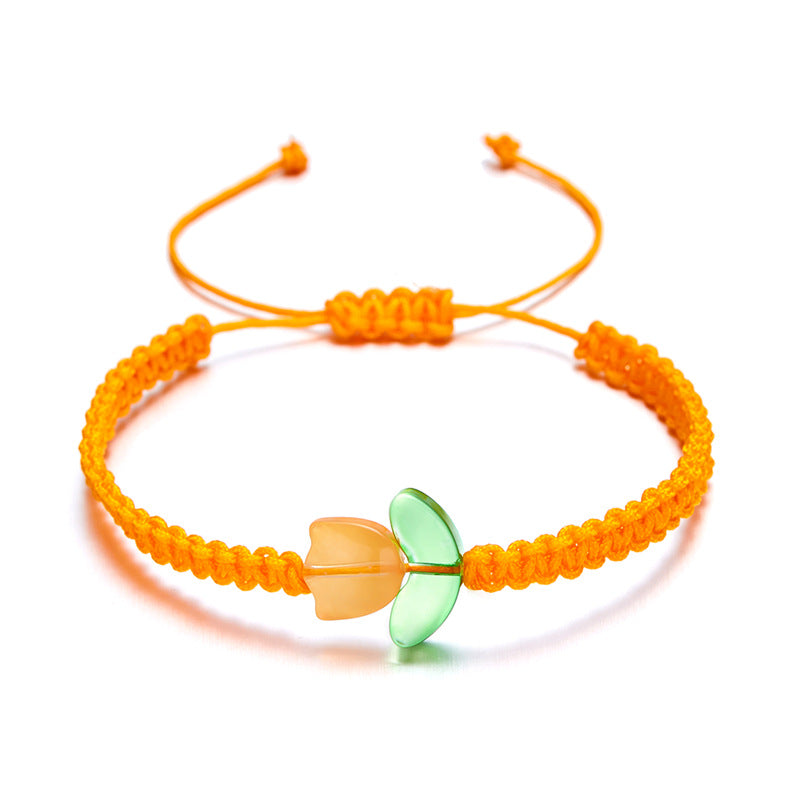Style Fresh Tulip Niche Design Flower Bracelets