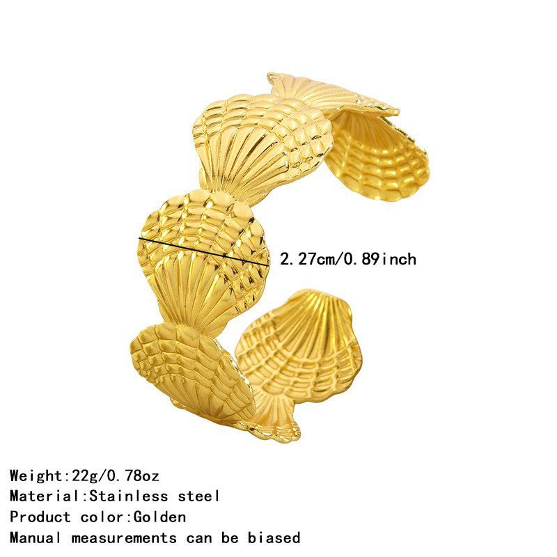 Steel Oil Dripping Cherry Special Interest Light Luxury Flowers Openings Bracelet