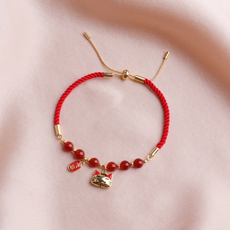 Dragon Life Red Rope Female Hand Bracelets