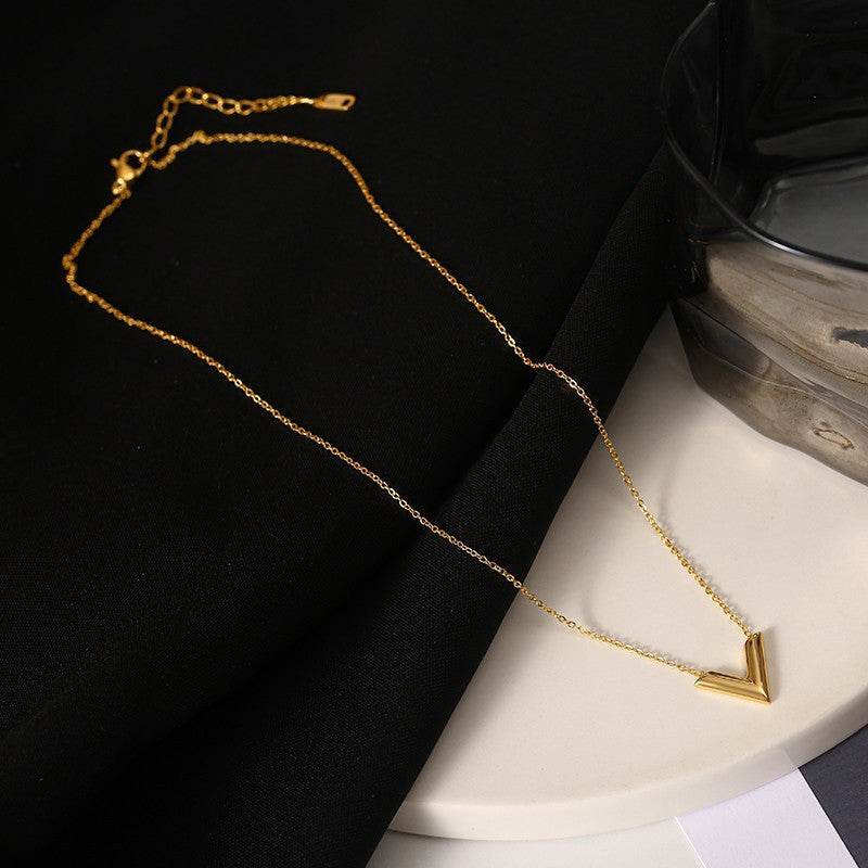 Female Titanium Steel No Fading Simple Necklaces