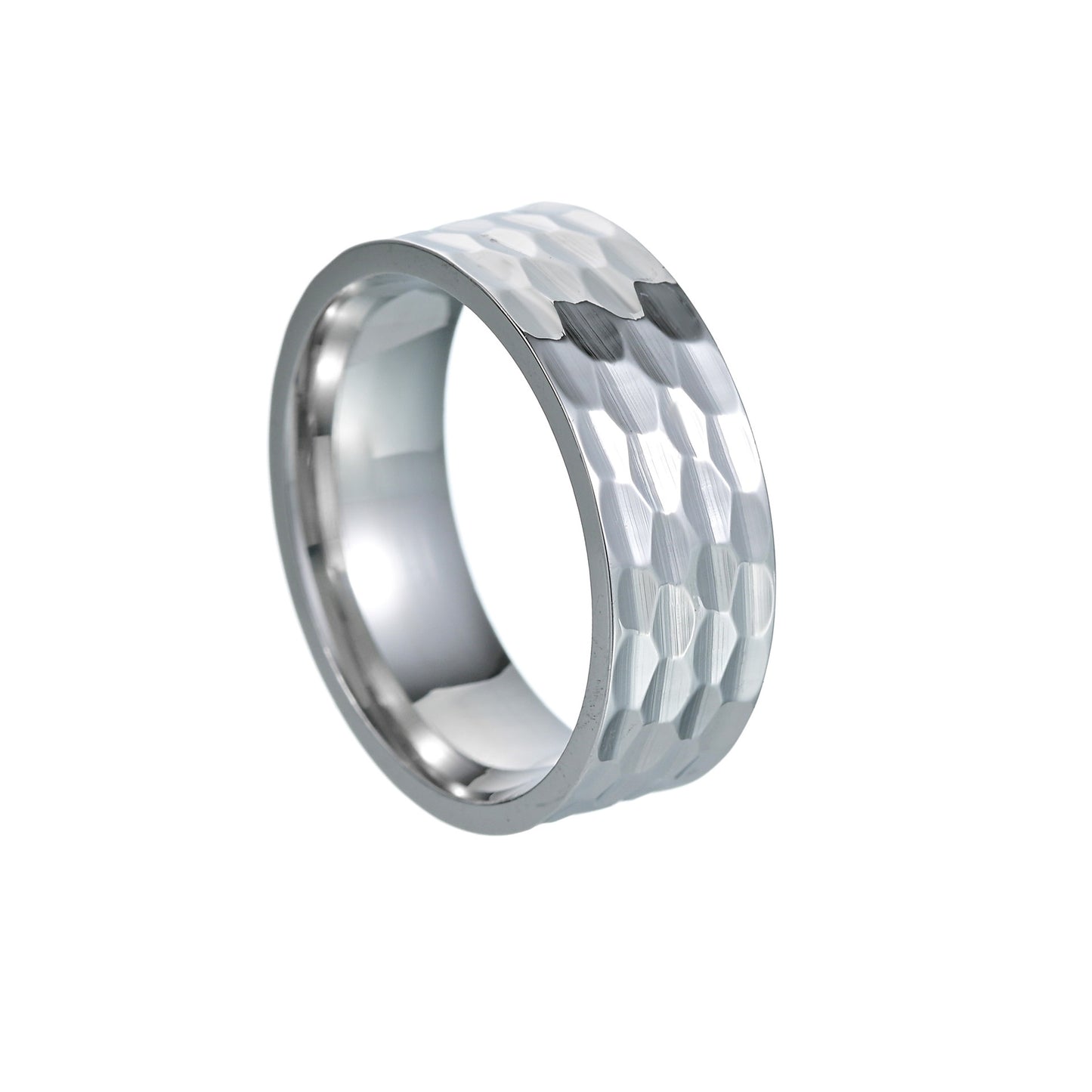 Men's Vacuum Electroplating Trendy Titanium Steel Batch Rings
