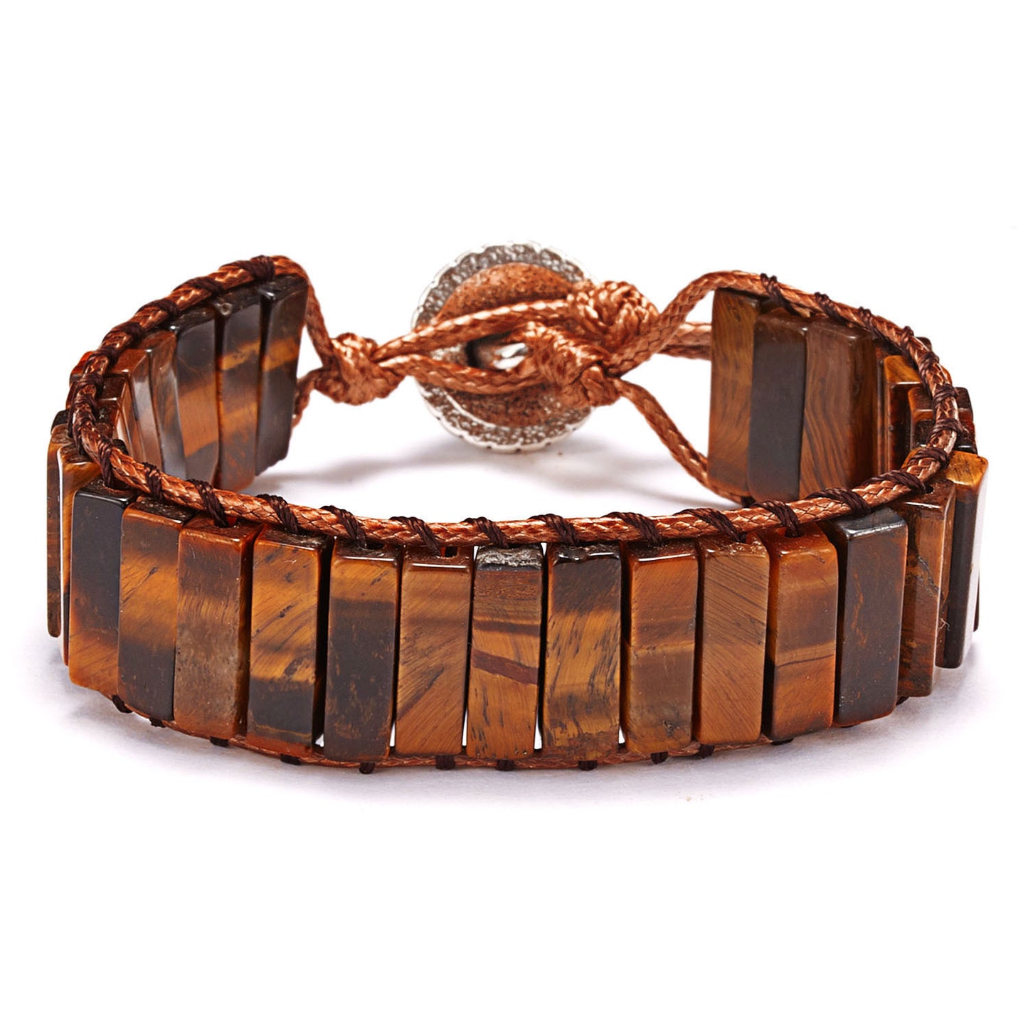 Hand-woven Single-layer Leather Color Emperor Stone Creative Bracelets