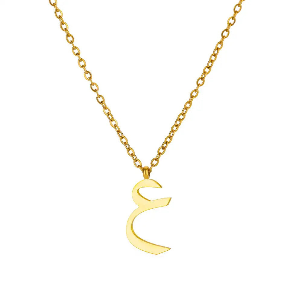 Fashion Personality Cut Arabic Letter Stainless Pendants