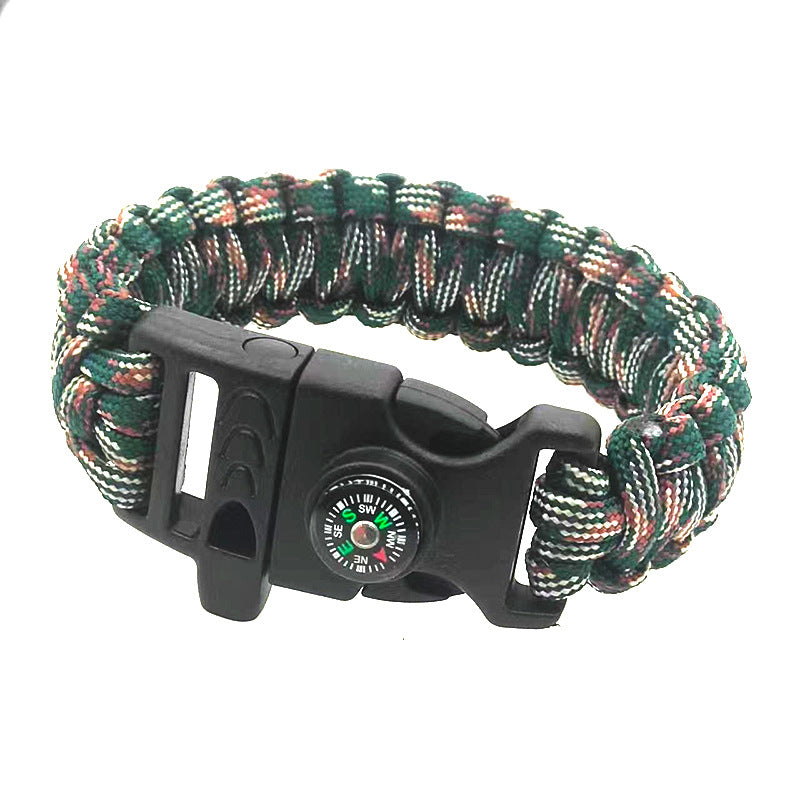 Parachute Cord Emergency Survival Mountaineering Compass Bracelets