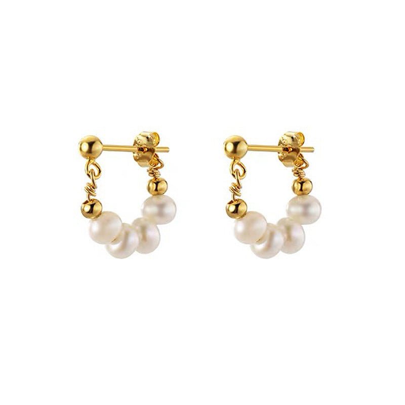 Women's Needle High-grade Pearl Retro Minority Design Earrings