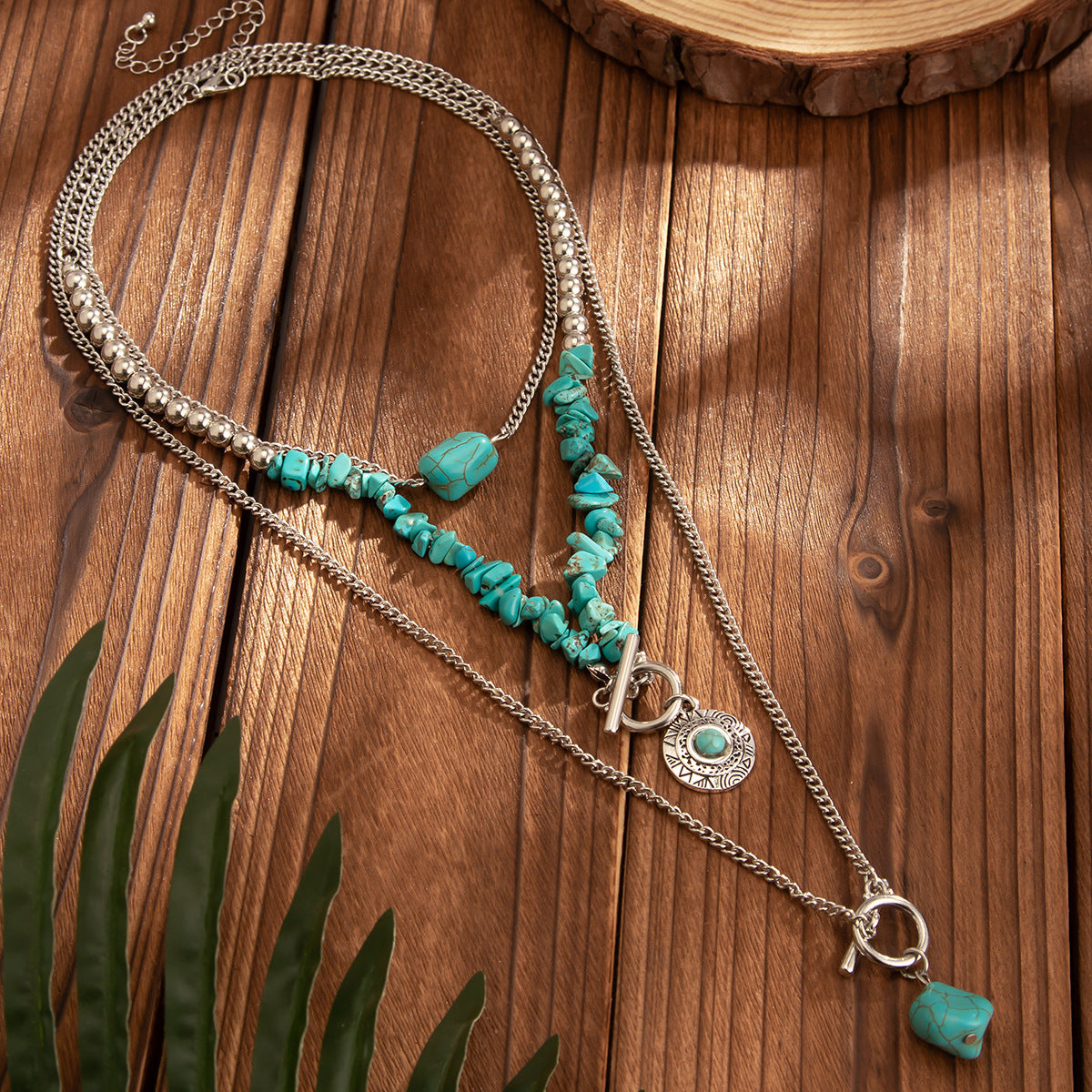 Turquoise Cow Head Clavicle Exotic Ethnic Necklaces