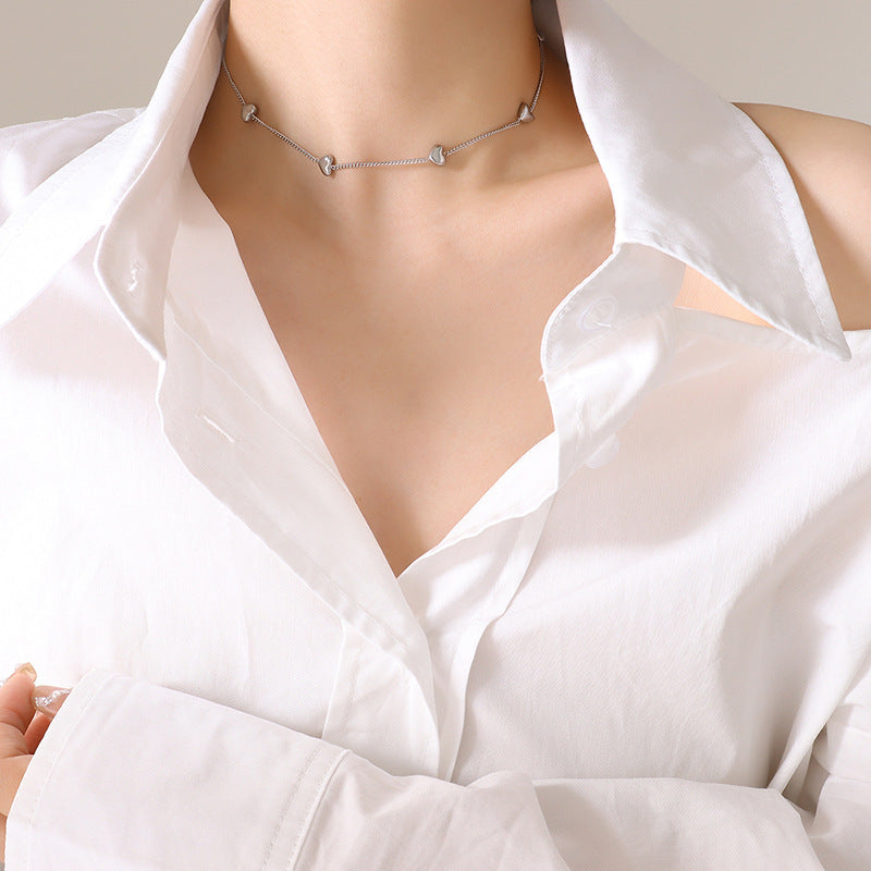 Women's Minimalist High-grade Sweet Love Titanium Steel Necklaces