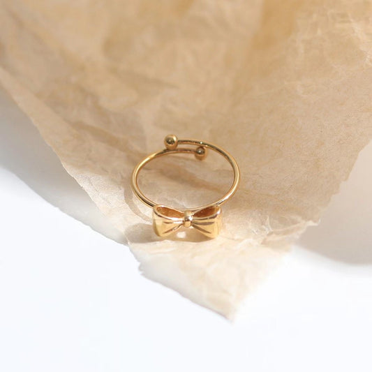 Adjustable Bowknot Little Princess Sweet Personality Rings